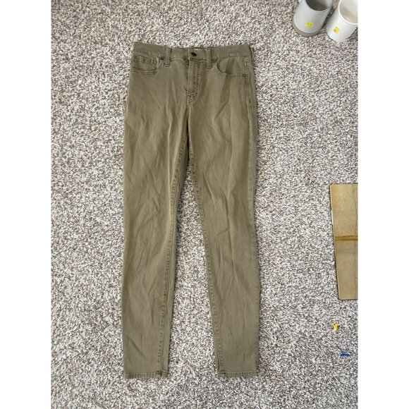 Madewell High Riser Skinny Green Size 28 Tall Jean Pants - Picture 3 of 12
